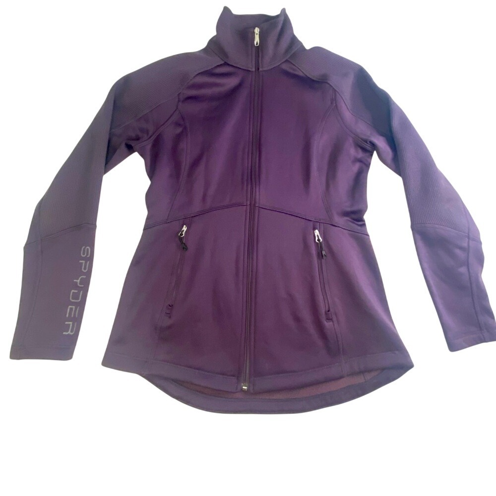 Spyder Womens‎ Full Zip Fleece Lined Jacket Purple Performance Activewear Medium